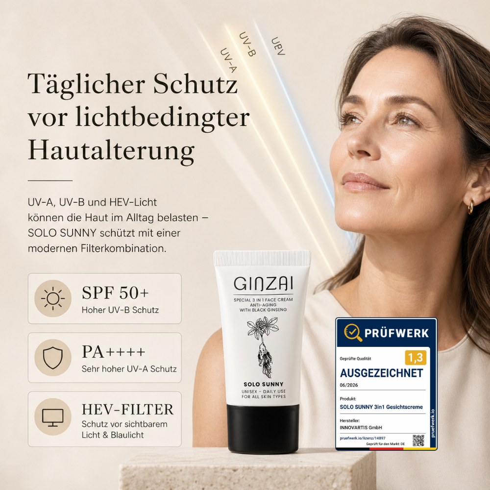 SOLO SUNNY - Crème visage anti-âge 3en1
