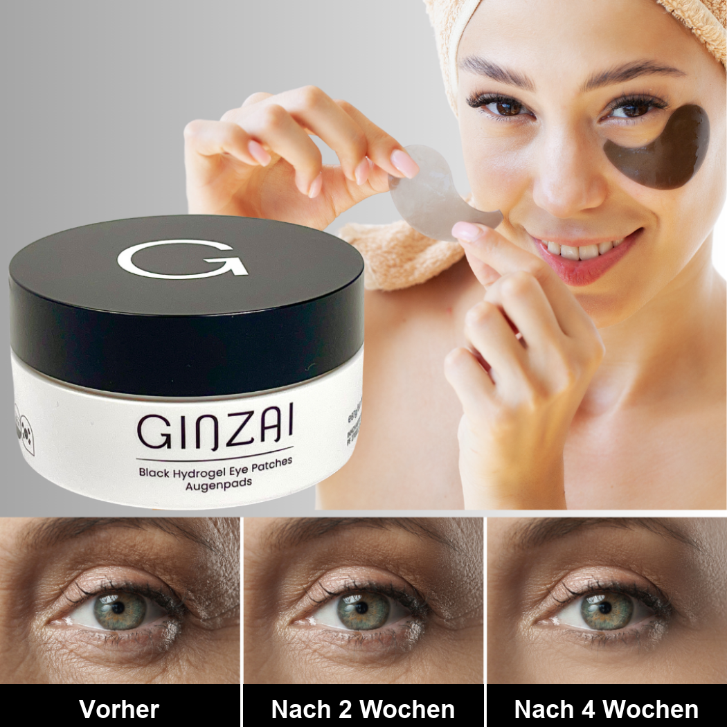 GINZAI Grafik: vorher, nach 2 Wochen, nach 4 Wochen