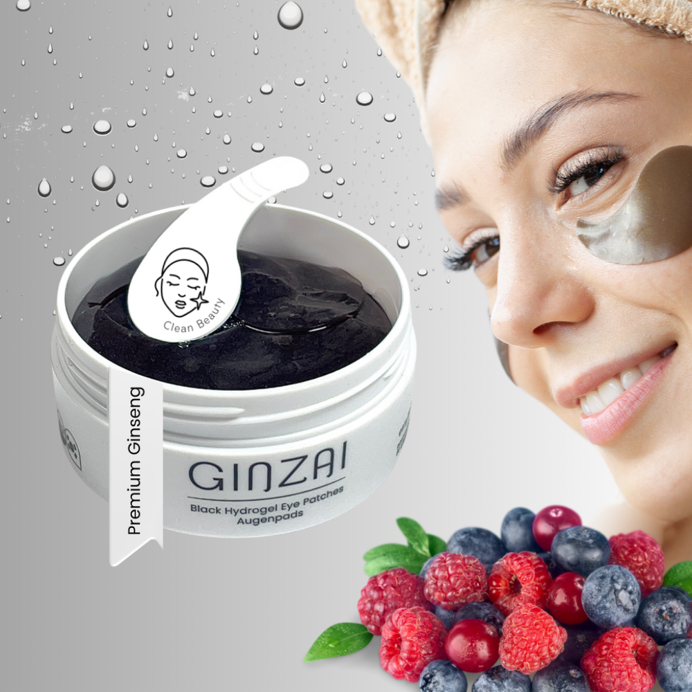 Parches oculares de hidrogel negro con ginseng