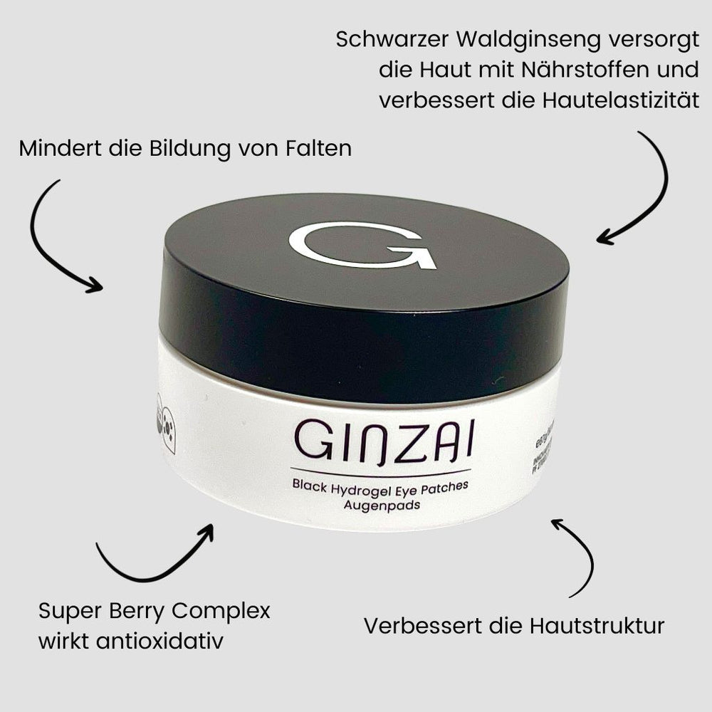 Parches oculares de hidrogel negro con ginseng