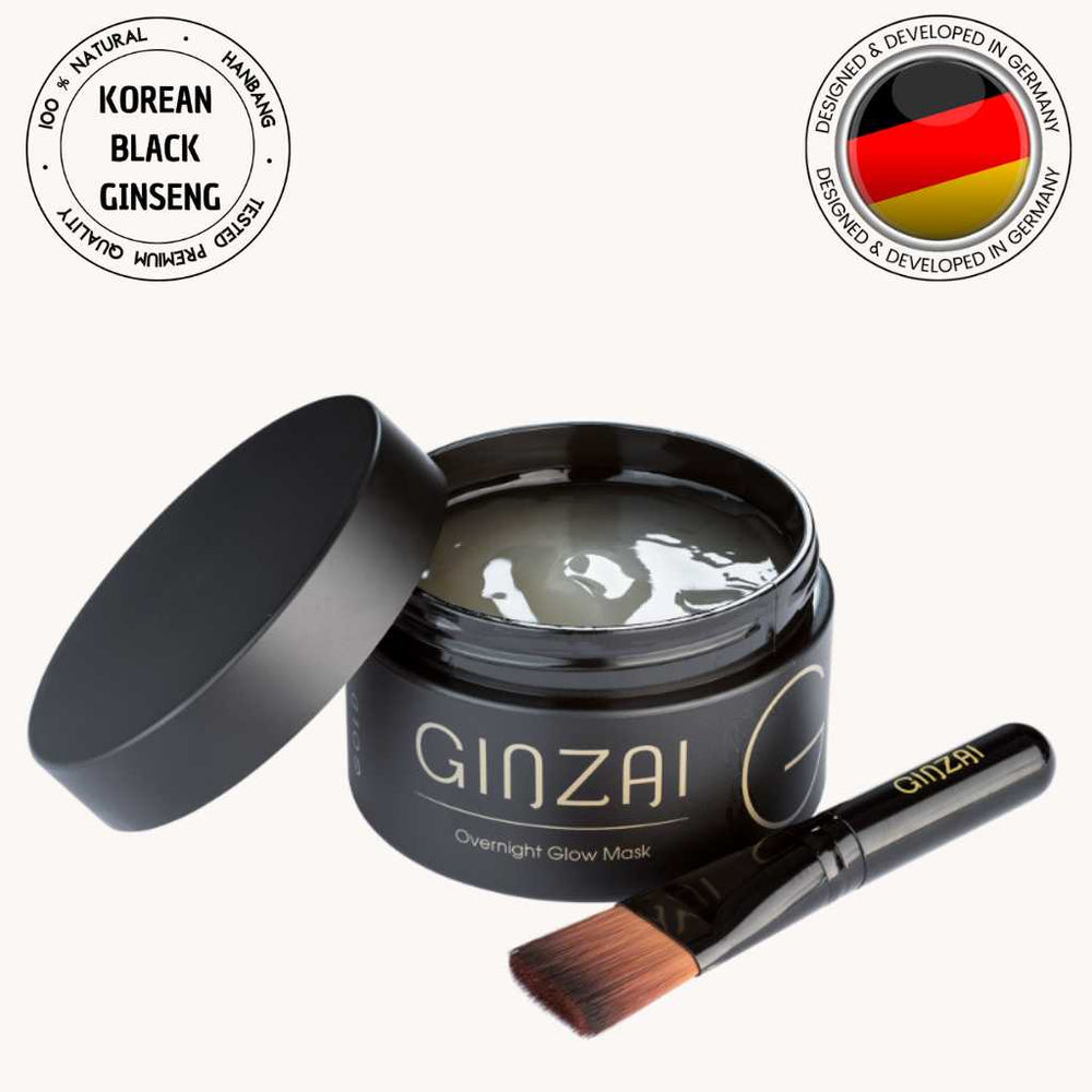 Máscara facial para acalmar e tonificar com ginseng