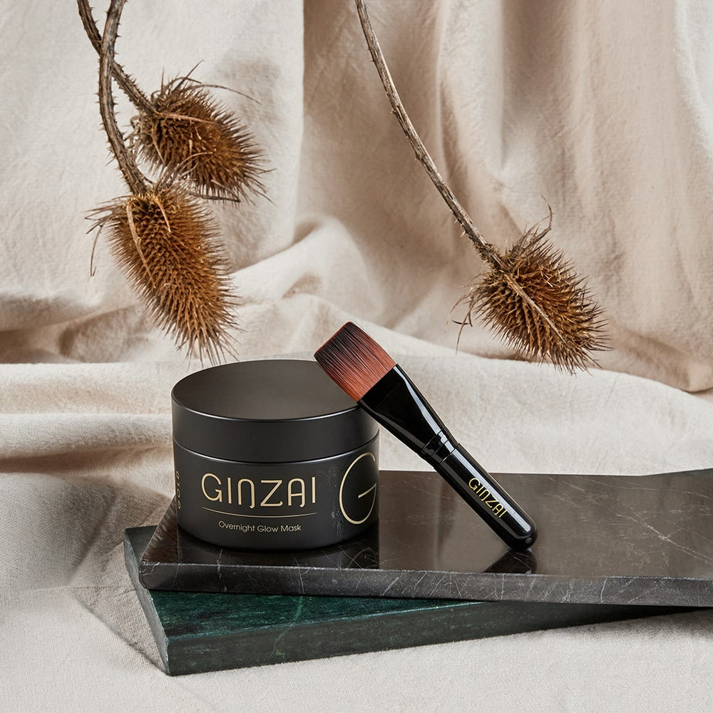 Máscara facial para acalmar e tonificar com ginseng